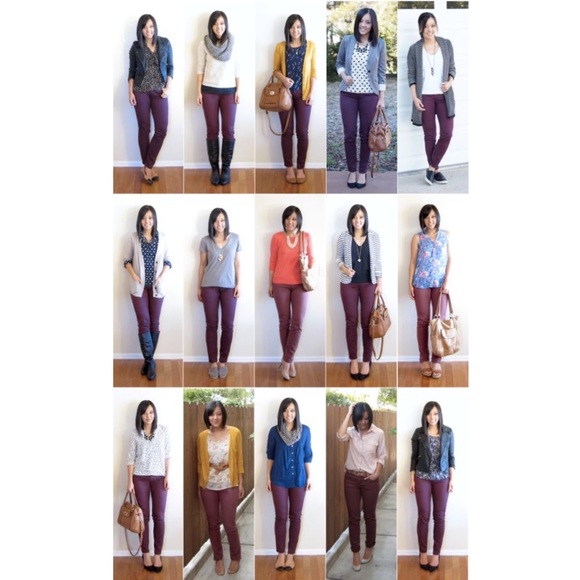 Mossimo skinny jeans wine/burgundy - Picture 4 of 7